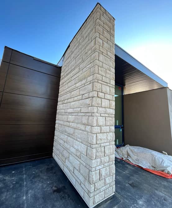 Stone wall masonry, Calgary